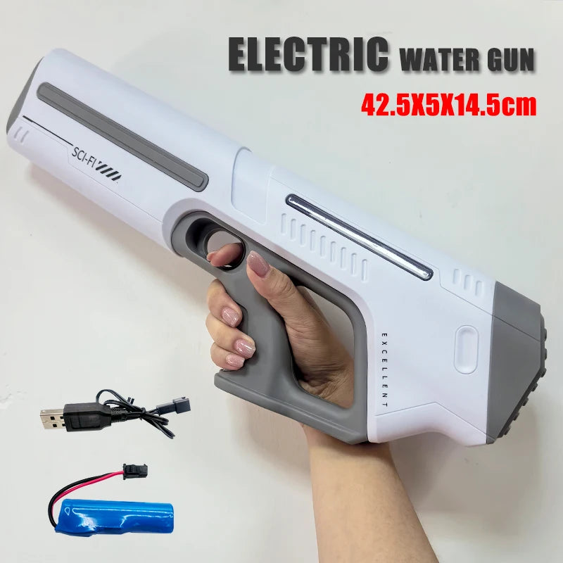 Pistola de Agua Eléctrica de Alta Presión | Juego de Verano para Niños 🔫 - Firu Total Sales