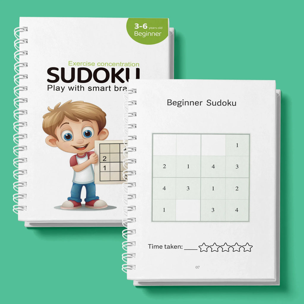 Sudoku Practice Book Math Exercise Thinking Logic for Kids of All Ages, Brain Exercise