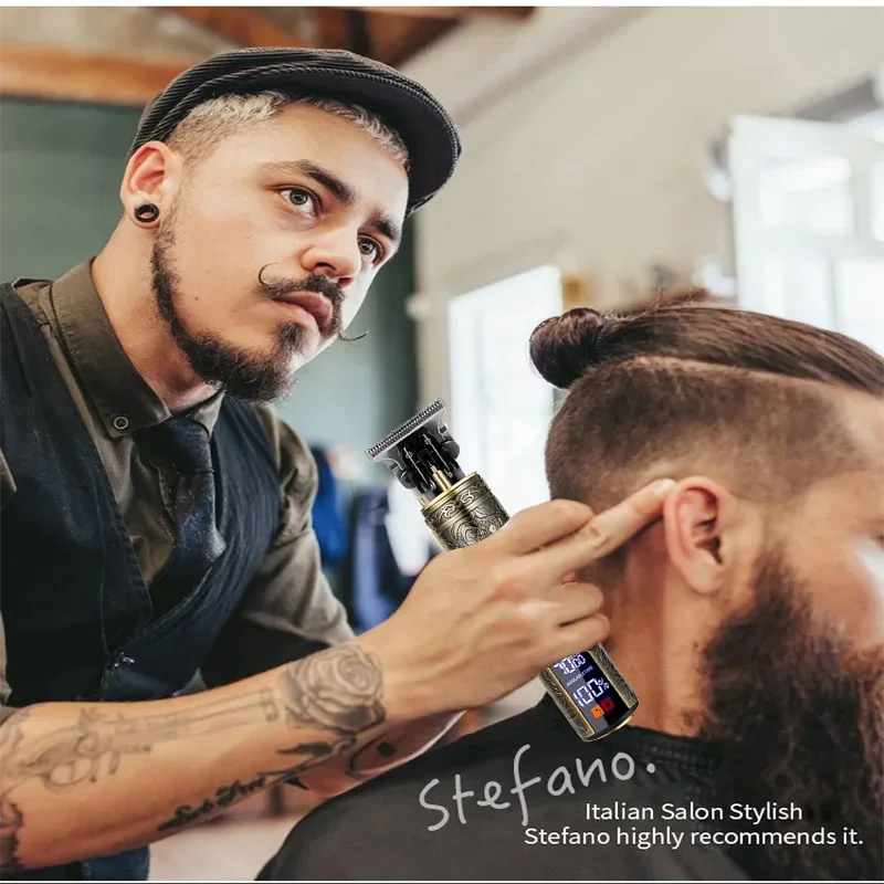 New！T9 Electric Hair Trimmer/Accessories | USB Professional Shaver | 0mm Bald Fade Cutting Machine Portable for Men Home Haircut - Firu Total Sales