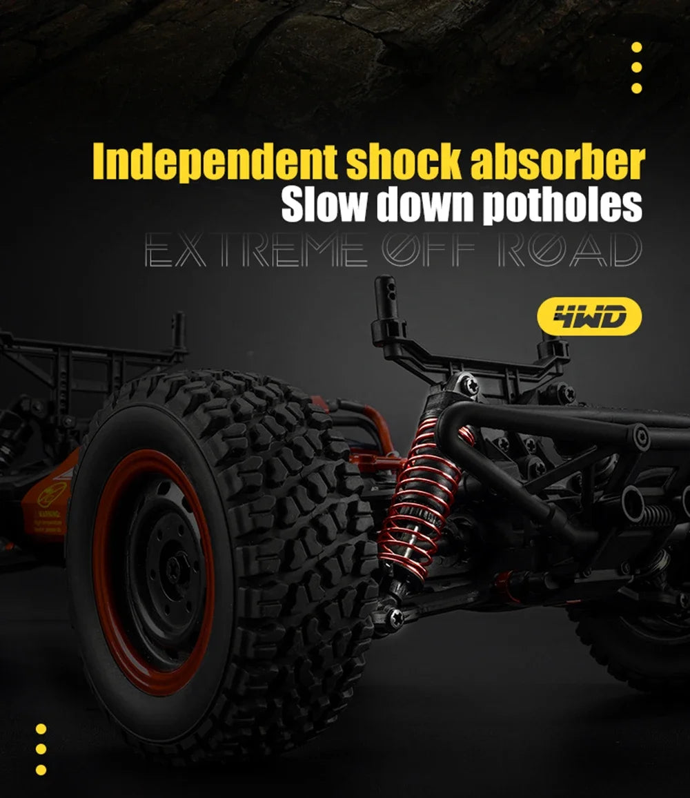 16106 1:16 50KM/H 4WD RC Car With LED Remote Control Off-road Cars High Speed Drift Monster Truck for Kids vs Wltoys 144001 Toys
