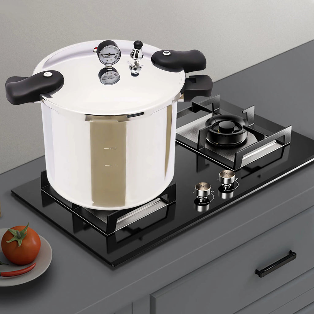 Olla a Presión Comercial 22L 90Kpa | Aluminio | Antiexplosiva | Gas | 32x28cm 🍳