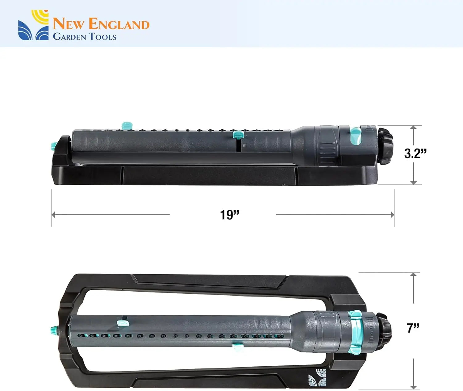 Water Sprinkler 100003 Adjustable Pattern to Cover 4,000 sq.ft. by New England Garden Tools
