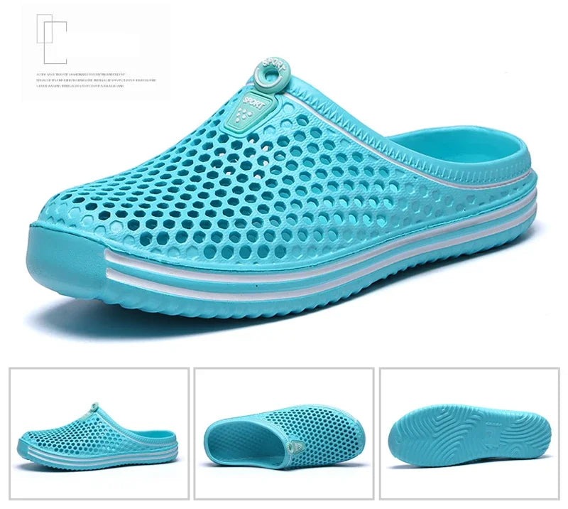 Aqua Shoes Unisex Hollow Out Slippers Casual Couple Beach Sandal Flip Flops Beach Outdoor Sandals Water Shoes Mens Slippers