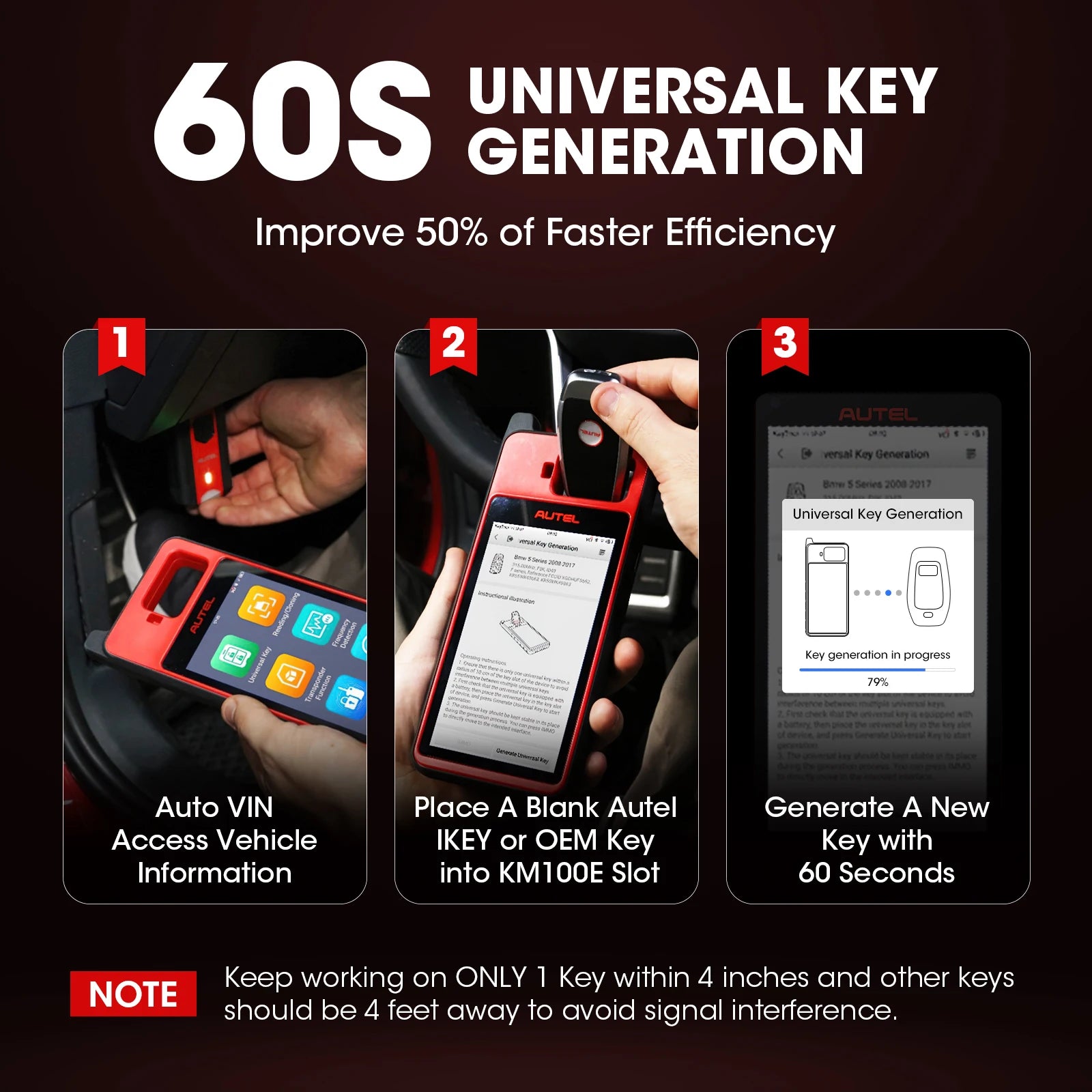 Autel MaxiIM KM100E Programador de Llaves OBD | IMMO | 2 IKEY Incluidas | Generación en 60s | 99% Autos - Firu Total Sales