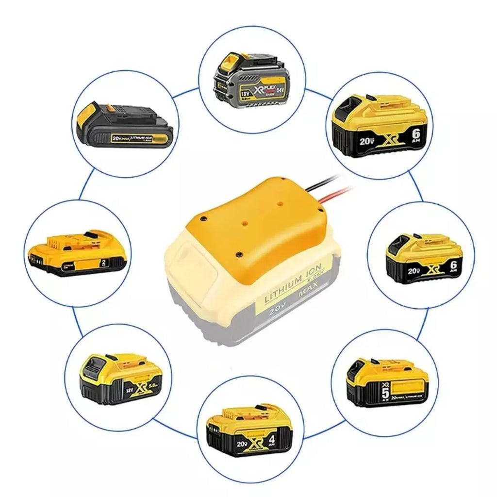 1Pc Power Connector Battery Adapter For DeWalt DCB184  DCCB204 18V/20V Max Battery Battery DIY Power Wheel Adapter Dock Holder