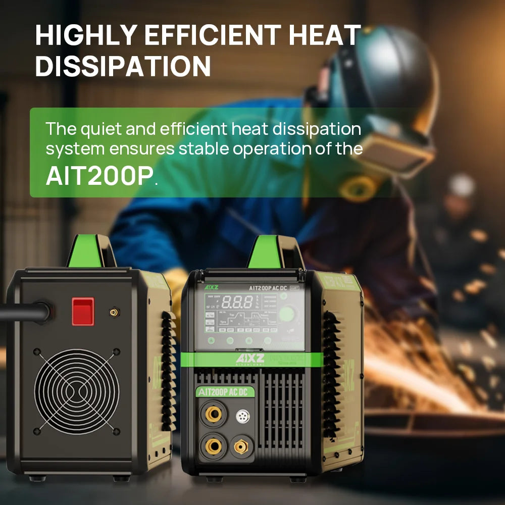 AIXZ HF TIG Welding Machine AIT200P AC DC Welder With Pulse 5 in 1 IGBT Inverter ARC Stick Welder Spot TIG Aluminum Welder