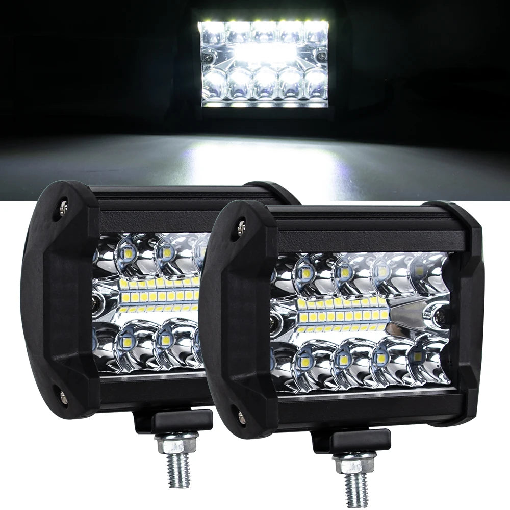 Barra LED Off Road 120W Combo | IP68+ | 6500K | 12V/24V | Camión, Tractor, Barco, SUV y ATV 4x4