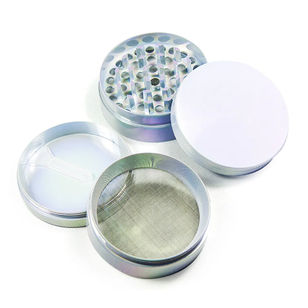 Neon Herb Grinder 4-layer Iridescent Tobacco Grinder Spice Miller Crusher Zinc Alloy 40/50/60mm