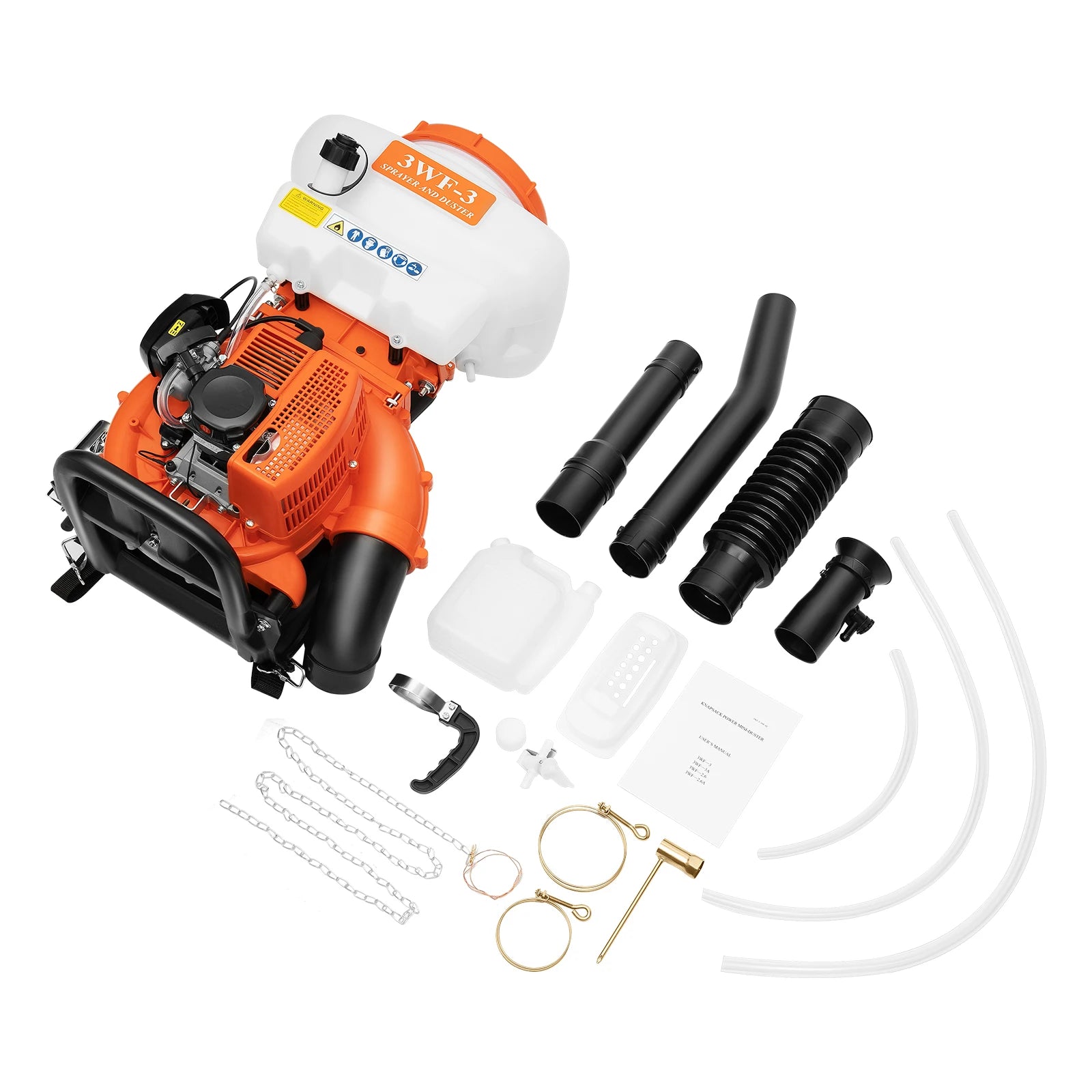 7500RPM Gasoline Power Insecticide Mist Blower, 3WF-3 14L Backpack Fogger Sprayer for Agricultural Mosquito Control