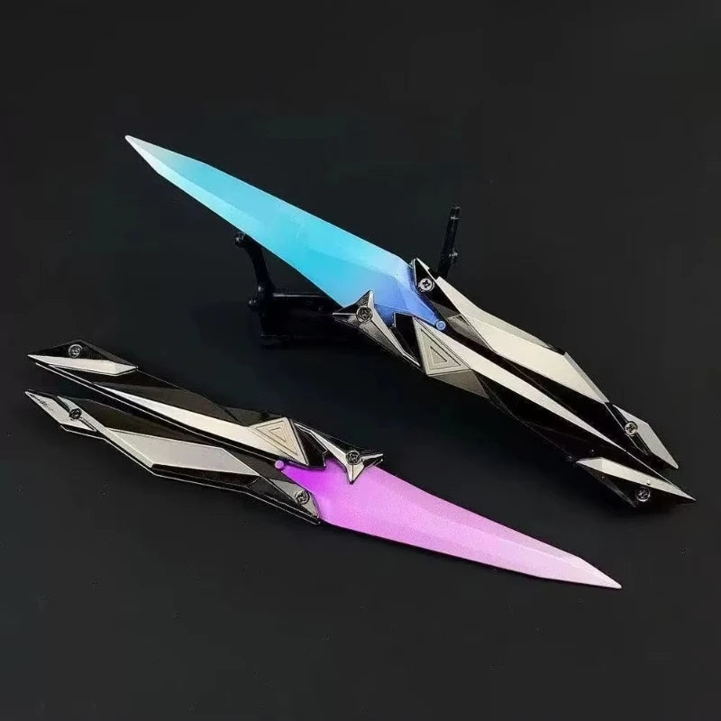 Plastic Valorant Singularity Butterfly Knife Toy Foldable Gaming Replica Model Perfect Gift for Boys and Game Enthusiasts