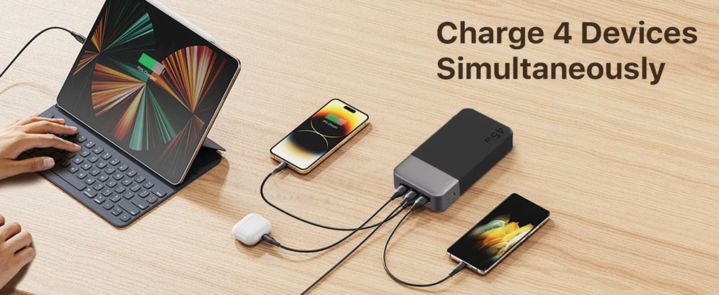 NOBIS 20000mah Power Bank 45W Fast Charging Portable Charger External Battery Pack with LED Display for iPhone Android Laptop