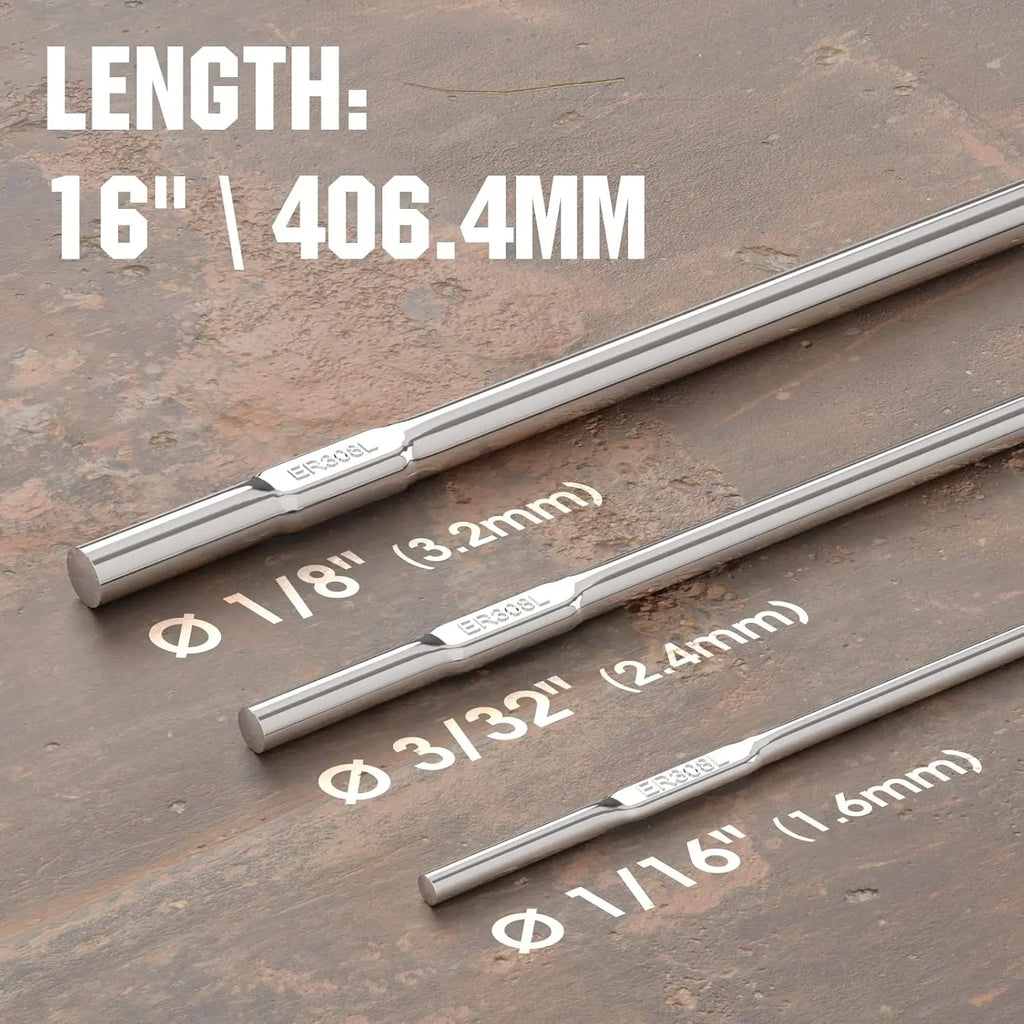 ER308L Stainless Steel TIG Welding Rod, 1/16"x16", 5LB - Ideal for General-Purpose and Cryogenic Applications