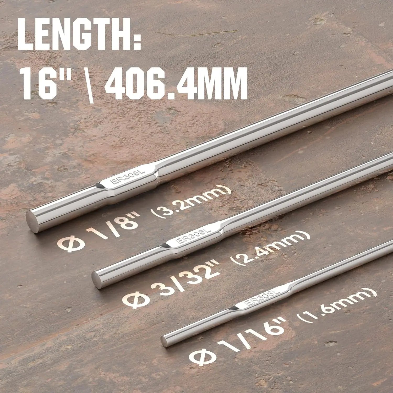 ER308L Stainless Steel TIG Welding Rod, 1/16"x16", 5LB - Ideal for General-Purpose and Cryogenic Applications