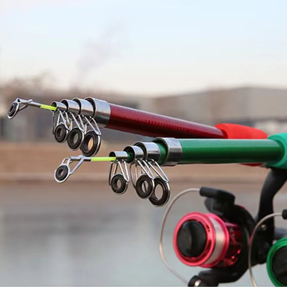 Telescopic Fishing Rod & Spinning Reel Full Kit | Baits, Hooks & Travel Bag Included