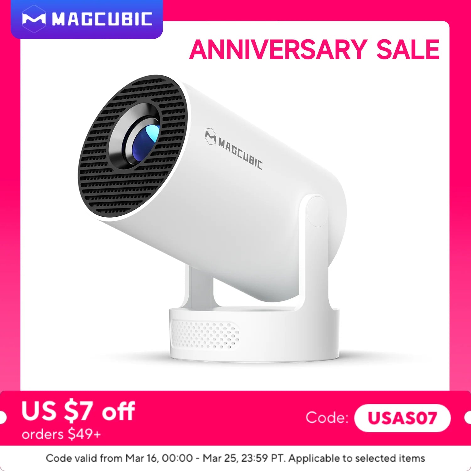 Proyector Magcubic HY300 Pro+ | Android 14 | WiFi 6 | BT5.4 | 8000 Lúmenes | Cine en Casa - Firu Total Sales