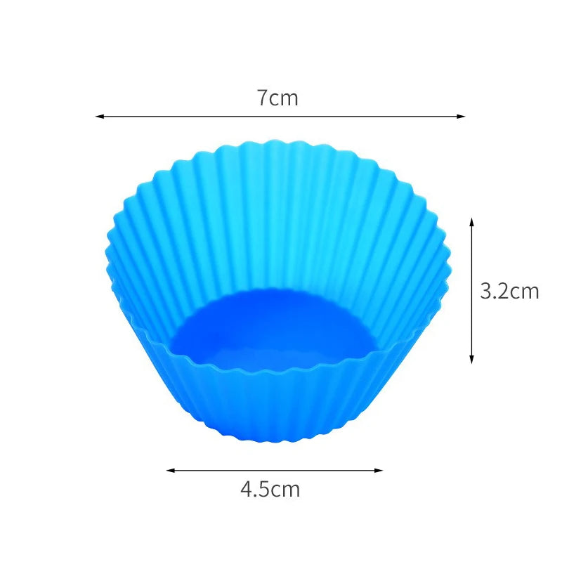 12pcs Moldes Redondos de Silicona para Muffins y Cupcakes | Air Fryer | Alta Temperatura 🍰