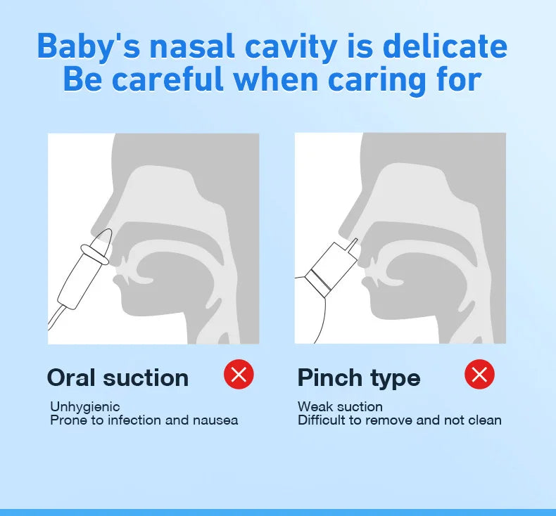 MAMIJOY  Baby Nasal Aspirator Electric Nose Cleaner with Built-In Music & Night Light Rechargeable Nose Booger Sucker for Babies