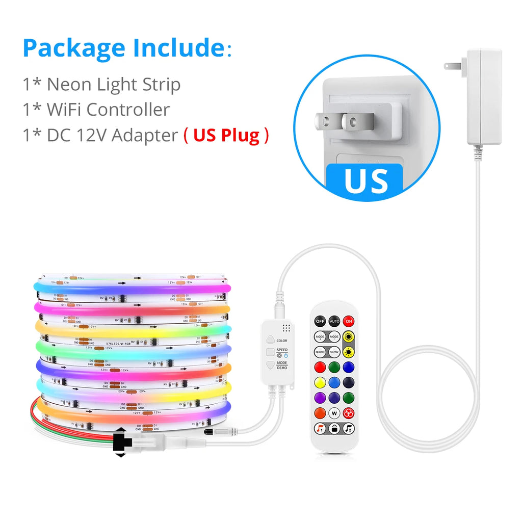 Tira LED RGBIC COB CHNAITEKE Tuya WiFi | 576LEDs/m | WS2811 | Alexa y Google | 12V | Dormitorio - Firu Total Sales