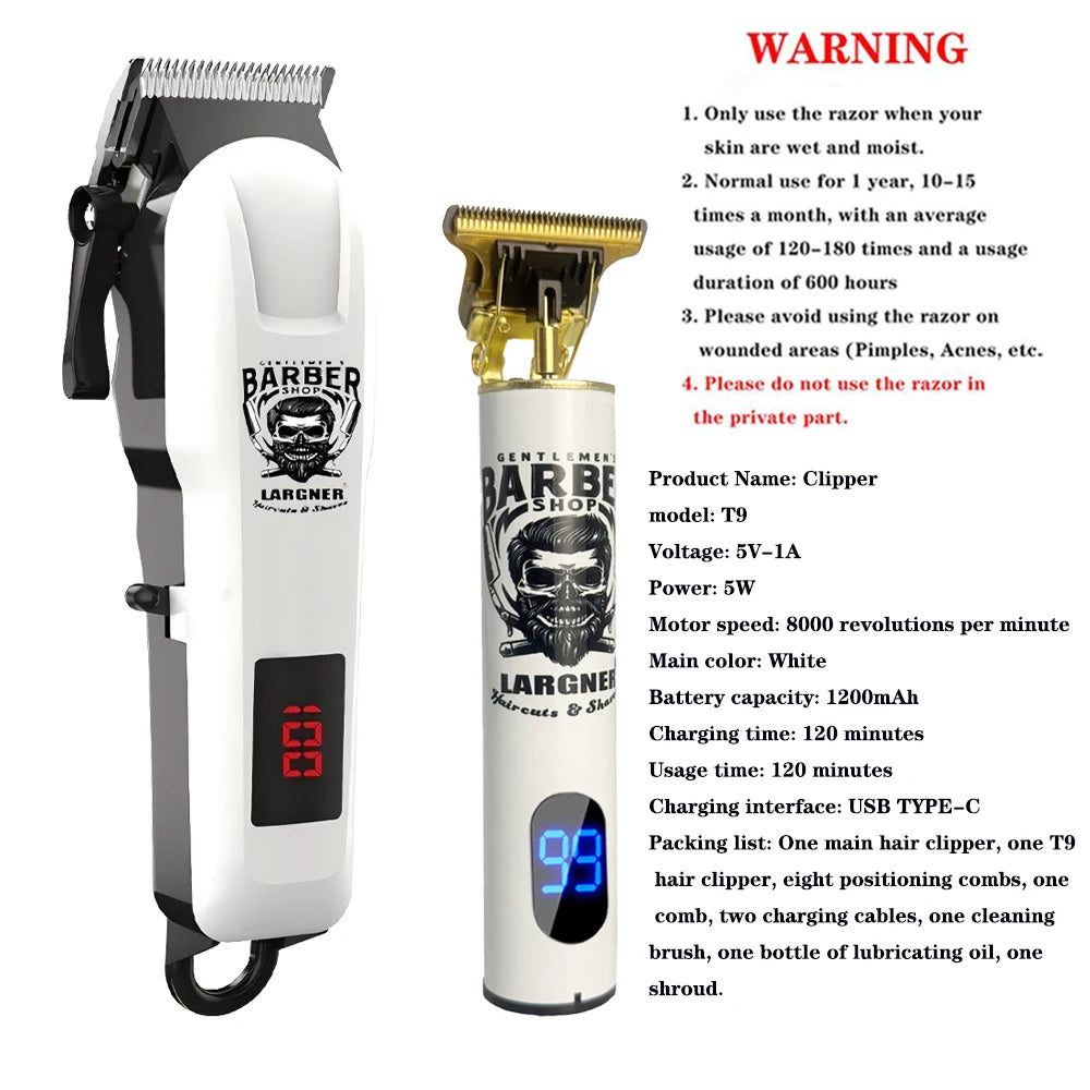 LARGNER Professional Hair Clippers Kit - Precision Haircutting Tools Set for Stylists And Barber Shops