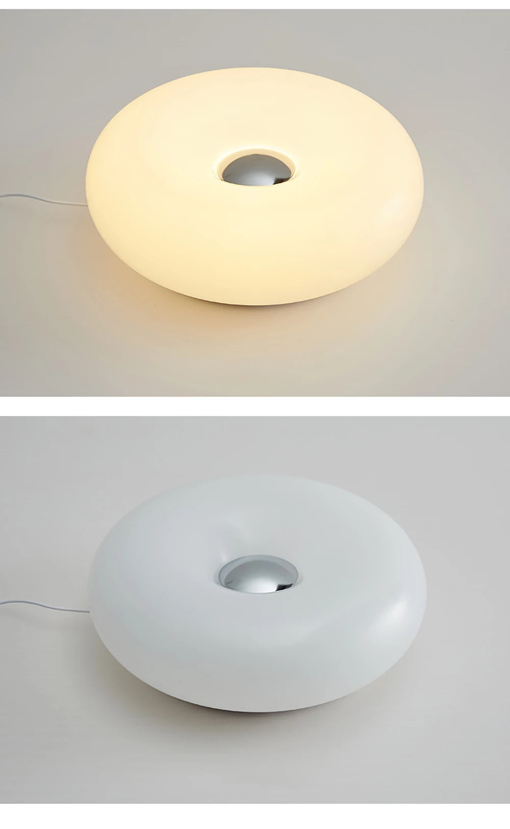 Bauhaus donut table lamp USB plug bedroom bedside decorative light living room dining room ambient light（Not glass）