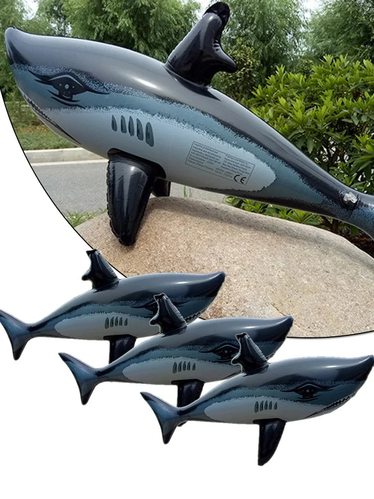 1PCS Floating Shark Float Toy Kids Adults Inflatable Water Swimming Pool Simulation Whale Fish Animals Toys Pool Accessories ﻿