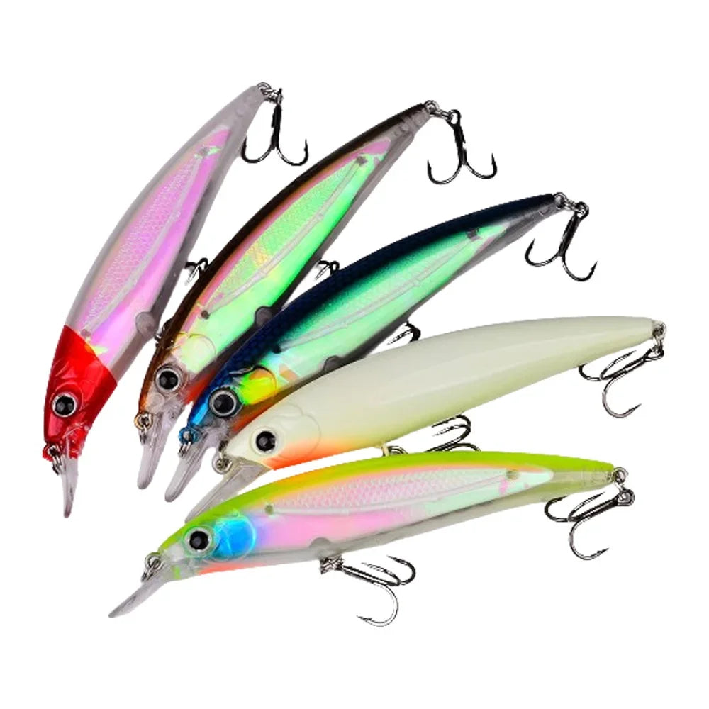 SANMO Minnow Biónico Luminoso | 7g/14g/40g | 90/110/160mm | Flotante | Longcast | Mar, Lago y Río - Firu Total Sales