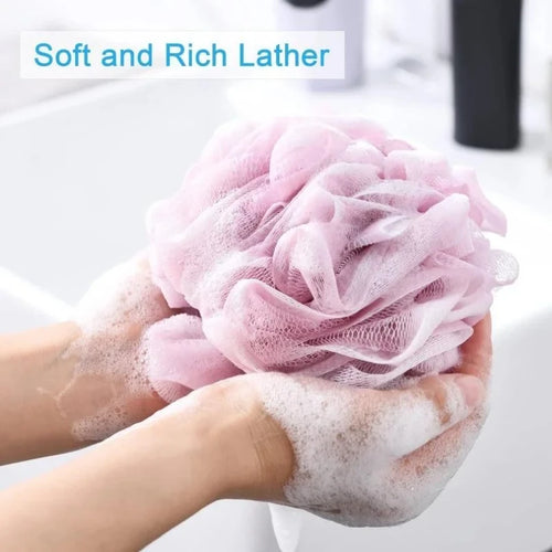 1 pc Large Bath Ball Rich Bubble Bath Towel Scrubber Body Cleaning Mesh Shower Wash Sponge Bathroom Accessories
