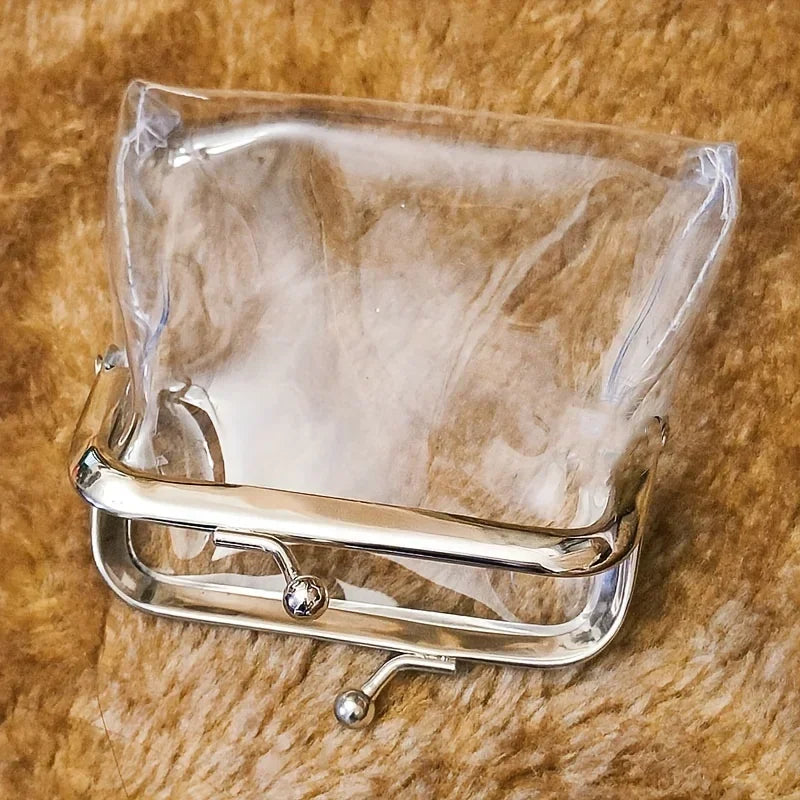 1PC Transparent Mini Coin Purse-Portable Mini Makeup Pouch Headphone Bag Travel Cosmetic Organizer