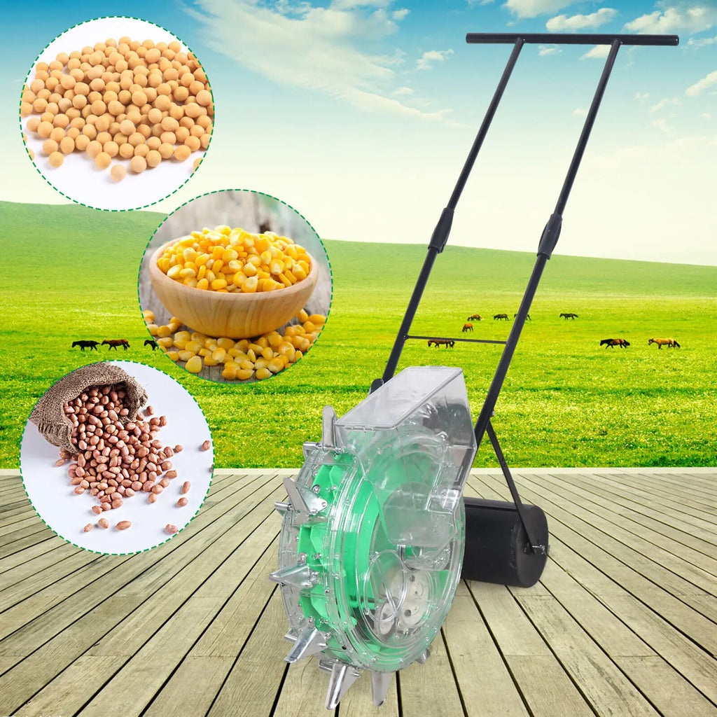 Hand-push Roller Seeder Corn Soybean Fertilizer Machine Manual Peanut Planter
