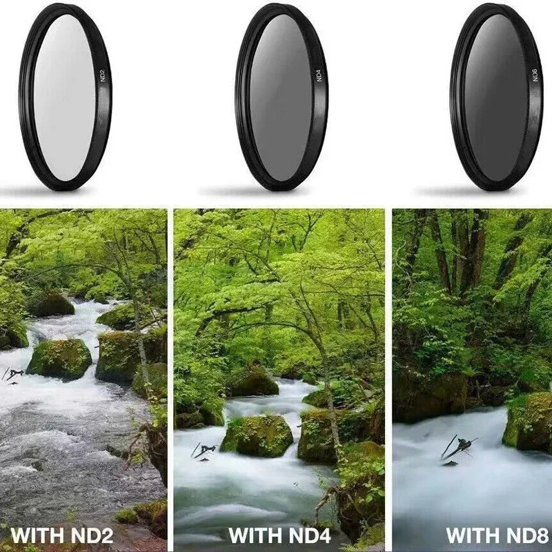Lightdow UV+CPL+FLD+AND 2 4 8 Camera Lens Filter 6 in 1 Kits 49-82mm Kit for Cannon Nikon Sony Camera Lens USA ES Free Shipping