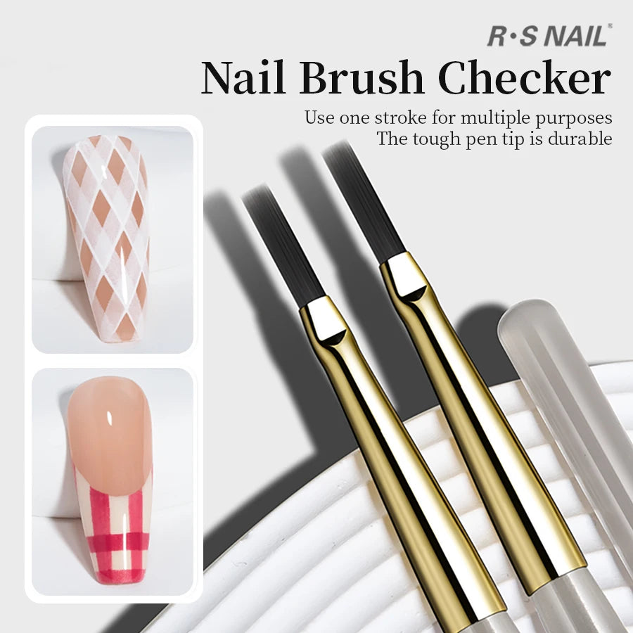 Pincel de Nail Art RSNAIL | Diseños, Líneas y Cuadros | Acrílico DIY Manicure 💅 - Firu Total Sales