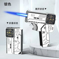 Cool Lighter Folding Watch Spray Gun Lighter Butane Torch Windproof Jet Blue Fire Metal Lighter Smoking Accessories Unique Gift