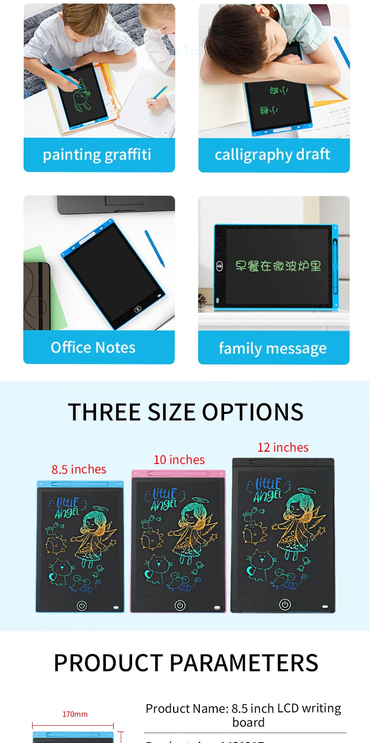 Tableta LCD para Dibujar para Niños | Pizarra Digital Recargable con Lápiz ✏️ - Firu Total Sales