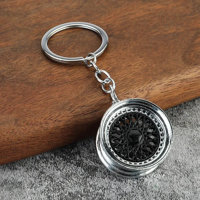 Creative Mini Gear Head Keychain Speed Gearbox Keyring for Car Key Turbo Hub Brake Disc Pendant Shock Absorber Keys Holder Chain