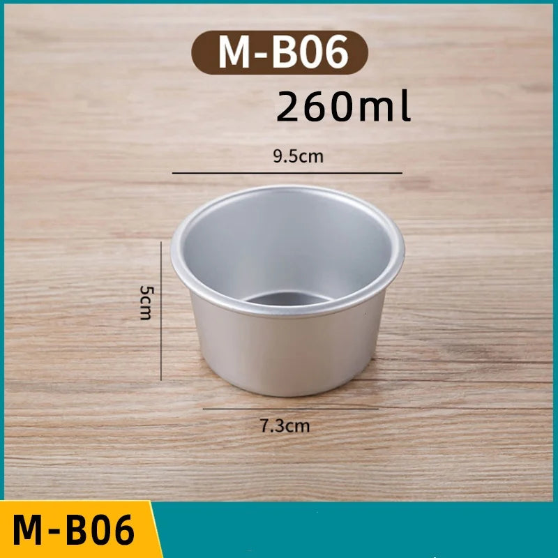 Set 5/10pcs Moldes Mini Acanalados de Aluminio para Pudding y Mousse 🍰