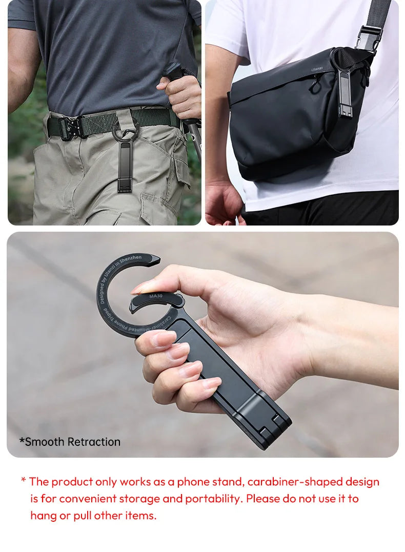 ULANZI MA30 Magnetic Phone Tripod Stand for iPhone 16 Samsung Xiaomi Huawei Vivo OPPO Magsafe Aluminium Smartphone Mini Bracket