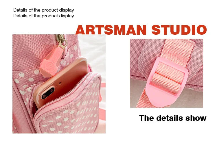 Pink Girl Embroidery Strawberry Children's Schoolbag Student Birthday Gift 2026 New Japanese Cartoon Pink Backpack Book Bags