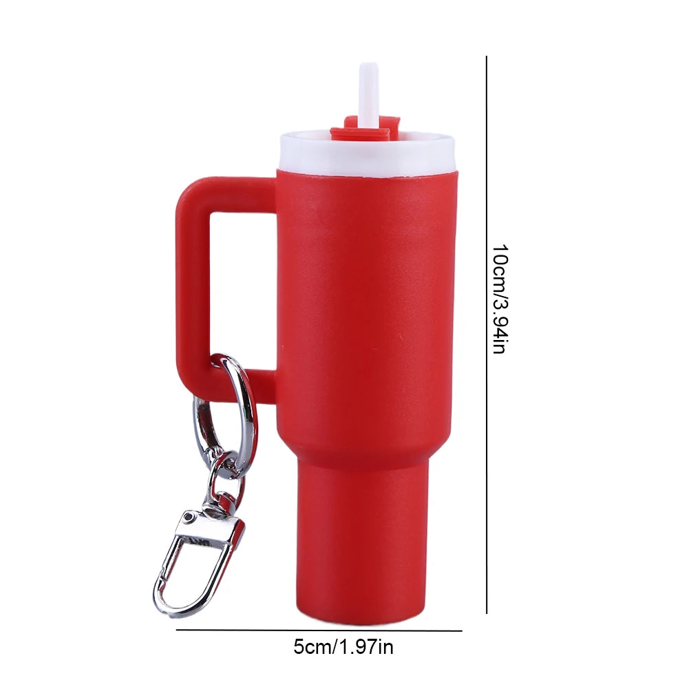 Mini Cup Keychain Lip Balm Keychain Cute Tumbler Key Ring Chapstick Holder Keychain Handbag Charms Key Ring for School Bag