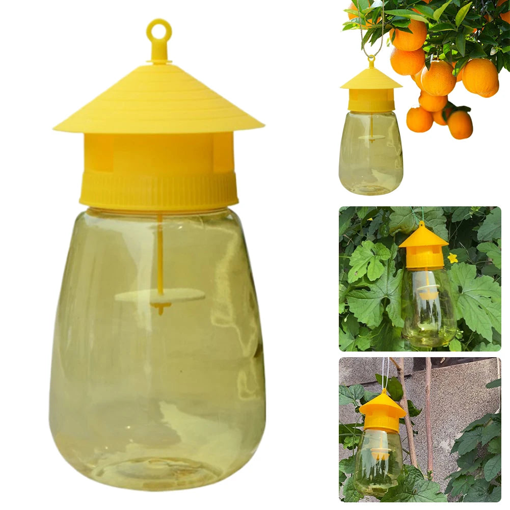 Fruit Fly Trap Killer Fruit Fly Catcher with Hanging Hole Fruit Fly Mosquito Trap for Orchard Insect Trap Pest Control