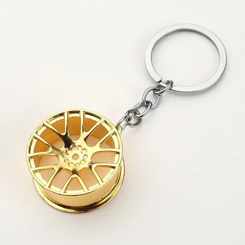Creative Mini Gear Head Keychain Speed Gearbox Keyring for Car Key Turbo Hub Brake Disc Pendant Shock Absorber Keys Holder Chain