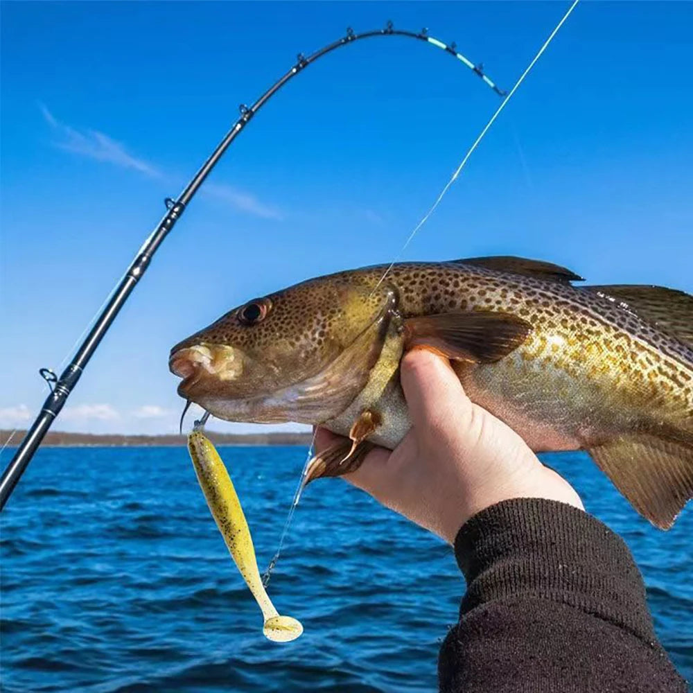 QXO 50 Piezas Señuelos Silicona | Swimbait Shad Wobbler | 7/10/13cm | Pesca Mar, Lago y Río - Firu Total Sales
