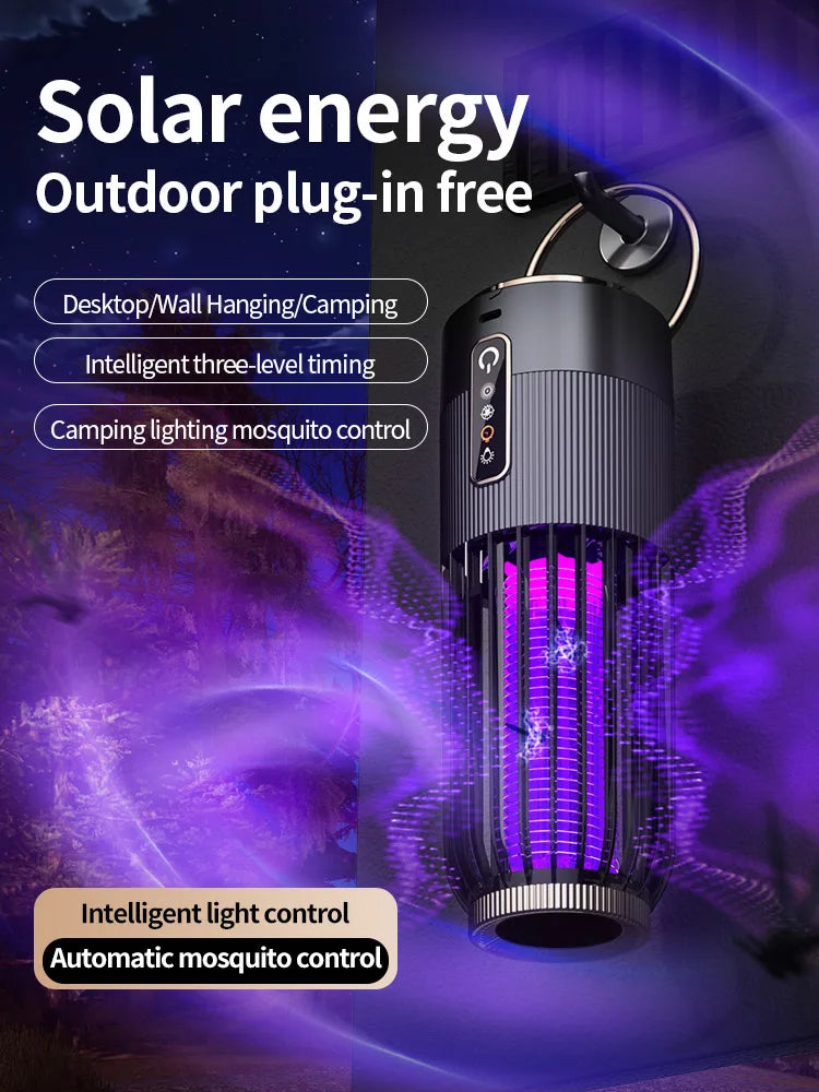 Lámpara Solar Mata Mosquitos Exterior | Recargable | Repelente Hogar | Certificada CE ☀️ - Firu Total Sales