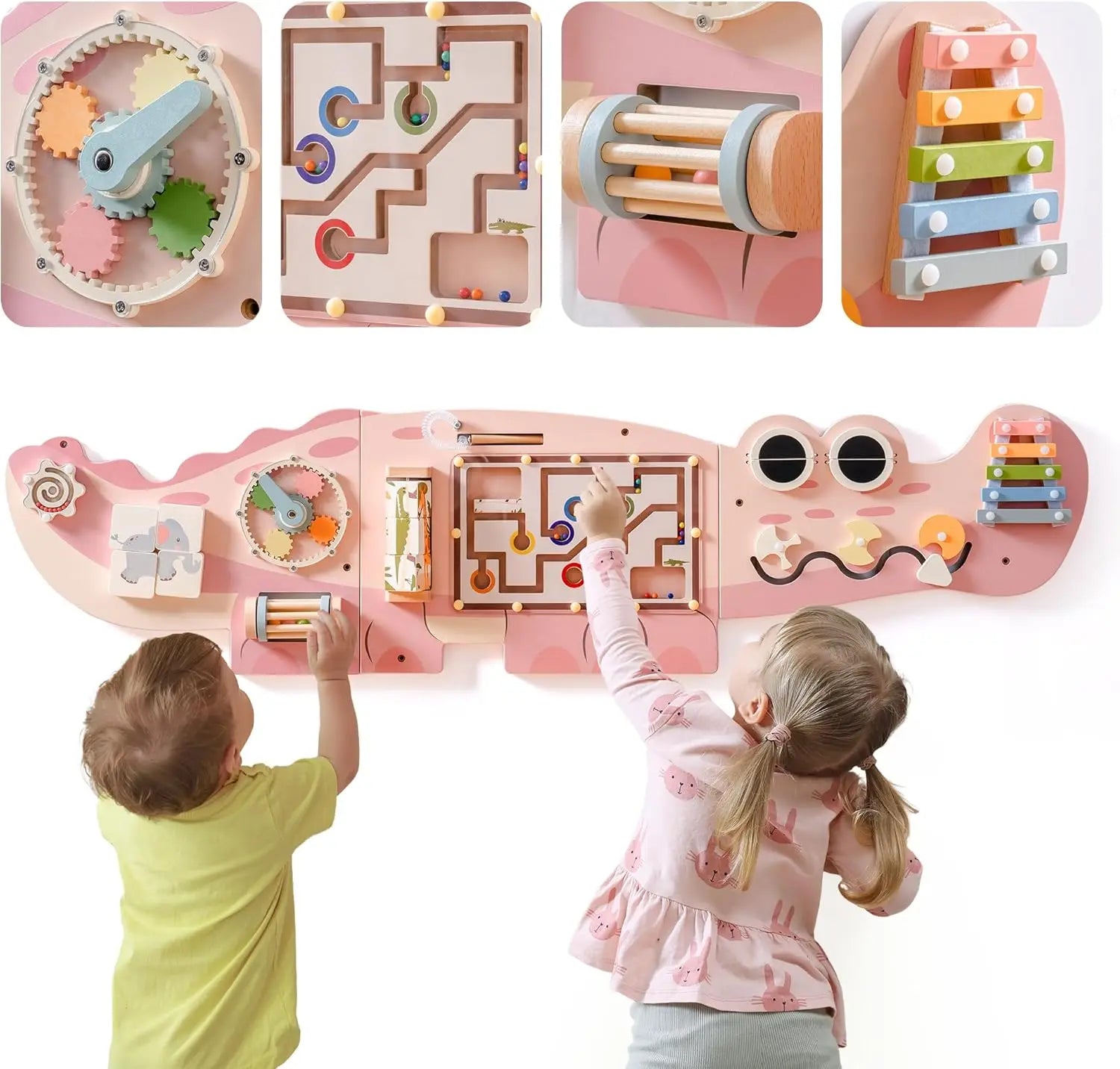 Wooden Busy Board Montessori – Wall Activity Centre