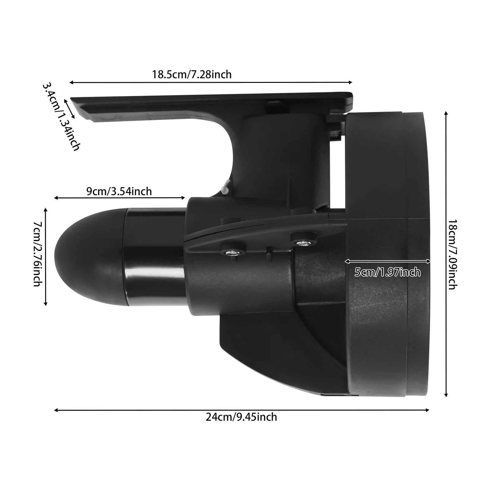 440lbs Thrust Electric Motor, 12v 288w Underwater Thruster with Propeller and Storage Bag for SUP and Paddle Board