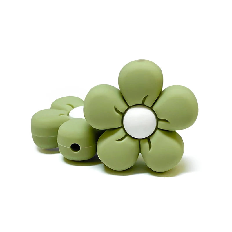 1/3/10pcs Silicone Flower Pacifier Clips Food Grade Teethers For Baby DIY Baby Soother Nursing Pacifier Chain Accessories