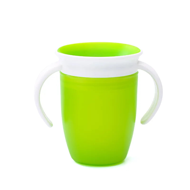 Vaso de Aprendizaje 360° con Doble Asa para Bebé | Tapa Flip | Antiderrame 🍼
