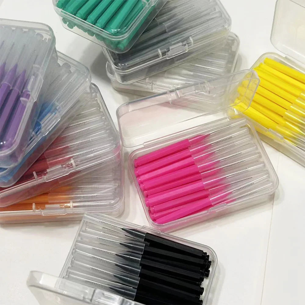 30pcs Interdental Brushes Dental Brush Between Teeth For Dental Orthodontic Clean Between Teeth Cleaning Tools Soft Brushes