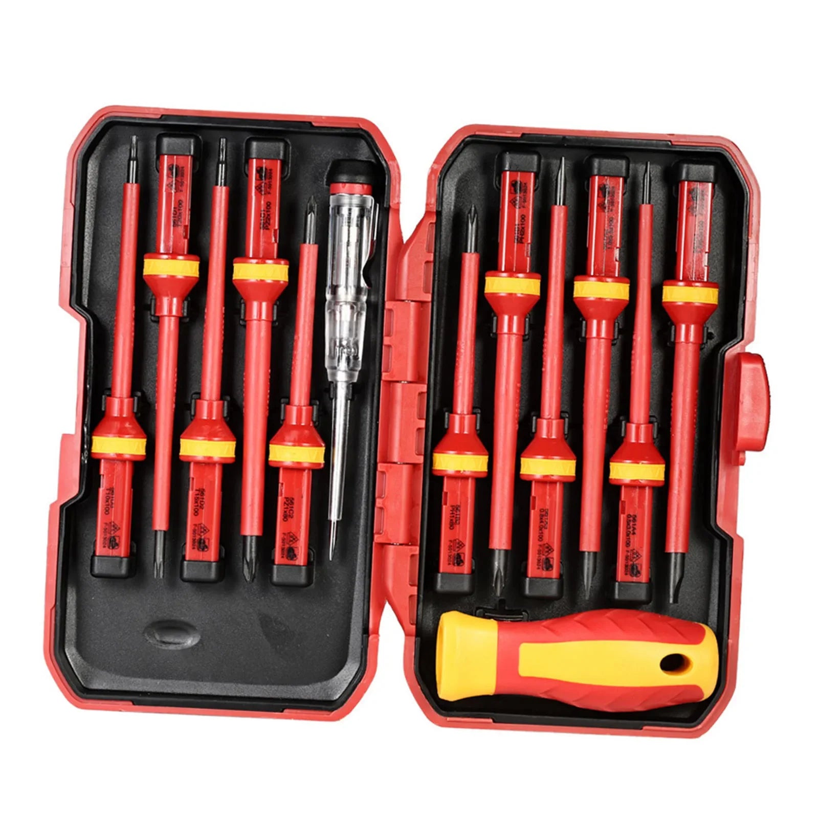 VDE Insulated Screwdriver Set 1000V Slotted Phillips Magnetic Screw Driver Bits Kit With Tester Pen Electricians Hand Tools
