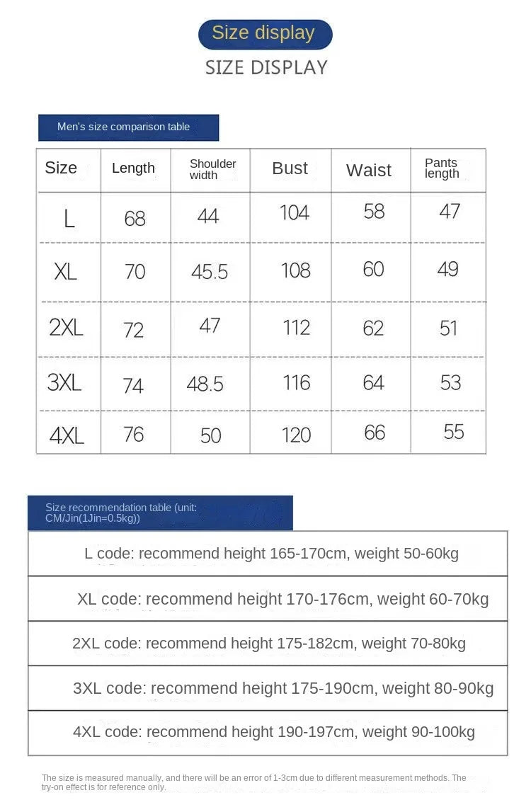 Cotton Men's Pajama Top and Pants Loungewear Athletic Casual Loose Nightwear Set Striped Sleepwear Homewear Two Piece Big Size