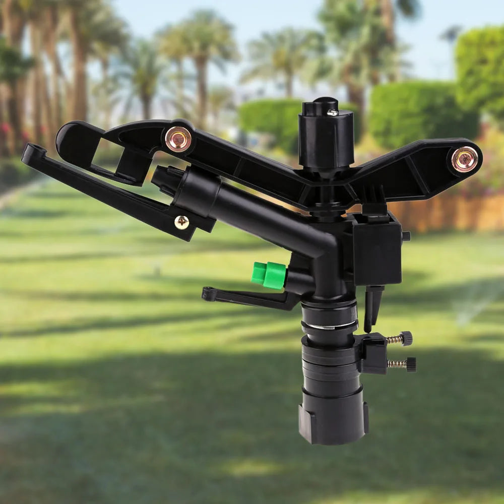1 inch Farm Rotating Rocker Sprinklers Double Outlet Rotary Jet Nozzle Multi-function Adjustable Rotating for Flowers and Plants